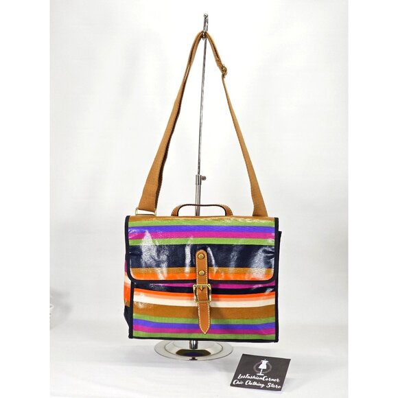 Fossil Women's Multicolored Coated Canvas Messenger Crossbody Bag Medium 1824 - Picture 1 of 16